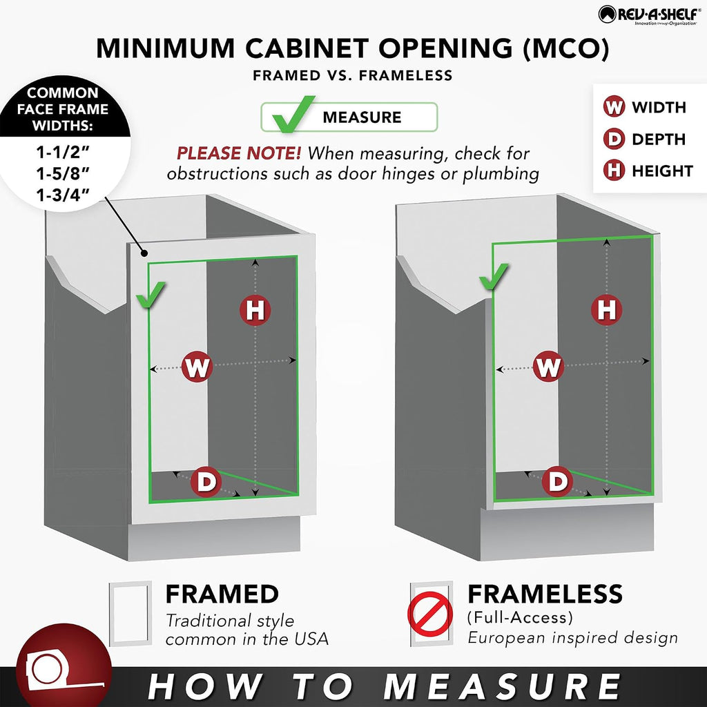 Rev-A-Shelf Pullout Kitchen Cabinet Organizer, Min Cabinet Opening 5.5" W | 5" W Slide Out Pantry Spice or Utensil Storage Rack with Adjustable Shelves for Base Cabinet Organization, 448-BC-5C