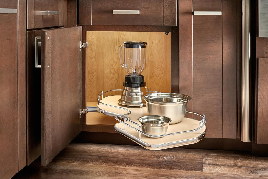 Rev-A-Shelf Maple Solid Bottom Single Shelf for 18" Right Opening/Blind Left Corner Cabinets