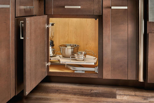 Rev-A-Shelf Maple Solid Bottom Single Shelf for 18" Right Opening/Blind Left Corner Cabinets