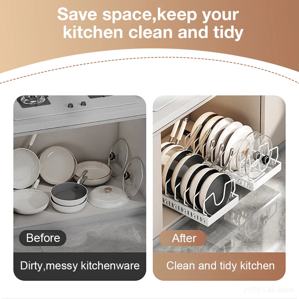 AdjustaPan™ Pull-Out Tray