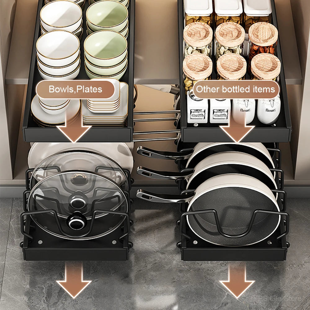 AdjustaPan™ Pull-Out Tray